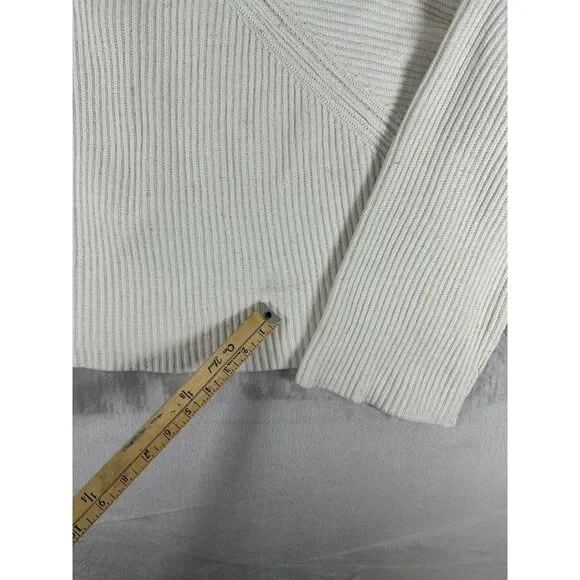 Free People Off-white Greta Half Cropped Sweater Size S - Picture 8 of 9